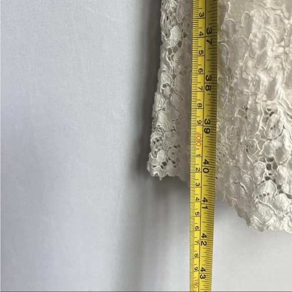 Maeve Anthropologie Dress Sz S Anastasia Cream Lace Ruffled Smock Whimsical READ - Picture 12 of 16